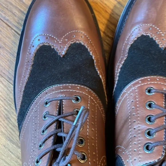 Johnston & Murphy Leather and Suede Wing Tips Brown 11.5 M - Picture 3 of 10